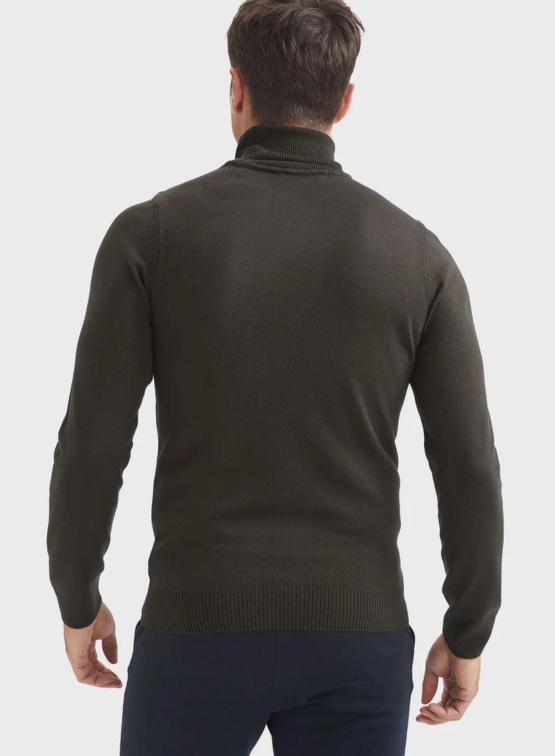 DeFacto Knitted Turtle Neck Sweater