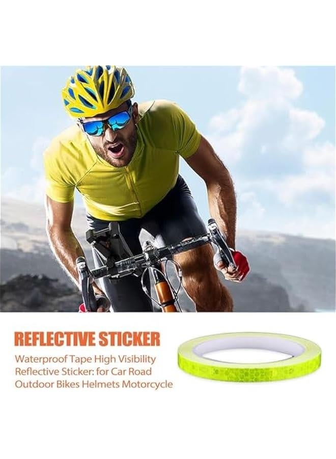 Generic Reflective Clothing Stickers | Waterproof Reflective Strip Tape | Visibility Safety Warning Tape | High Self Adhesive Reflective Stickers for Night Running Cycling Jogging, Yellow - Image 3