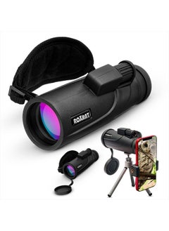 ROXANT Roxant Falcon Monocular Telescope for Smartphone - 10x42 High Definition BAK4 Prism Focusing Scope - Monoculars for Adults - Includes Monocular, Phone Adapter, Mini Tripod, Case & Lens Cap  - Image 1