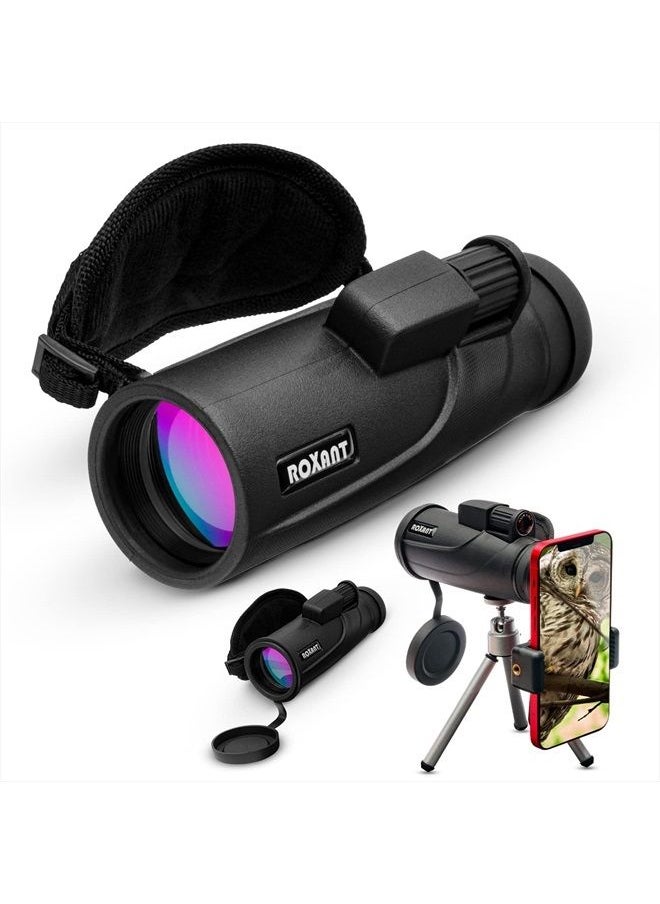 ROXANT Roxant Falcon Monocular Telescope for Smartphone - 10x42 High Definition BAK4 Prism Focusing Scope - Monoculars for Adults - Includes Monocular, Phone Adapter, Mini Tripod, Case & Lens Cap  - Image 1