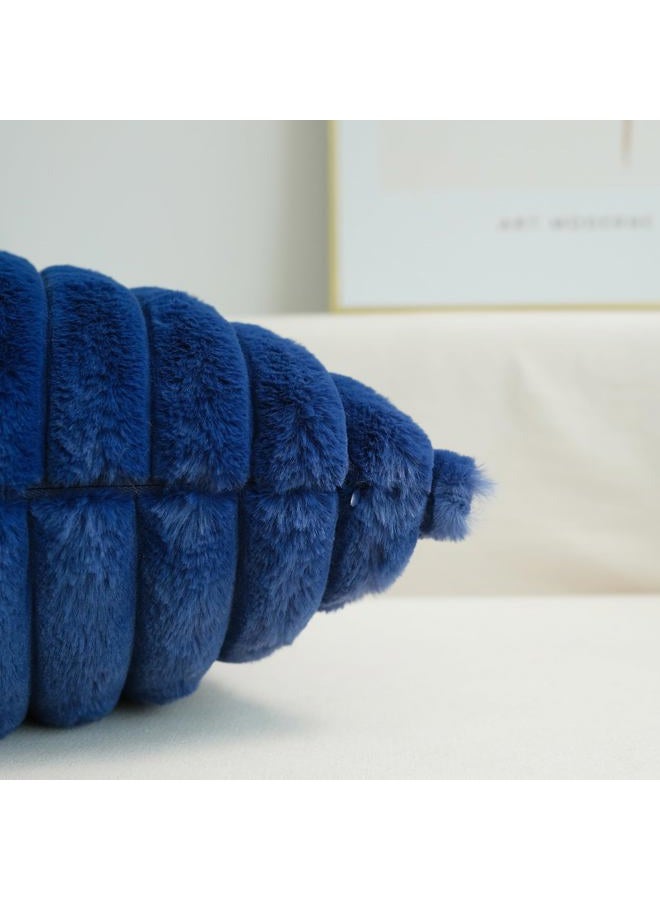 JOJUSIS Pack of 2 Faux Fur Plush Decorative Throw Pillow Covers Couch Cushion Case Soft Pillowcases (Navy Blue, 18 x 18-Inch) - Image 5