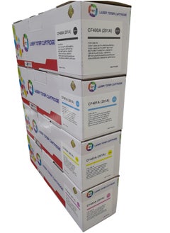 TCT All color Compatible HP 201 201A Color Toner Cartridge For HP201A LaserJet Pro 252 277 M252 M252dw M277n M252N M277dw Printers. CF400A 401A 402A 403A 4 Color set Black Cyan Yellow Magenta.  - Image 1
