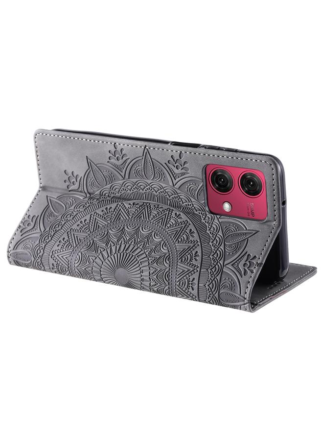 S-TOP Case For Motorola Moto G85 Totem Embossed Magnetic Leather Phone Case - Image 5