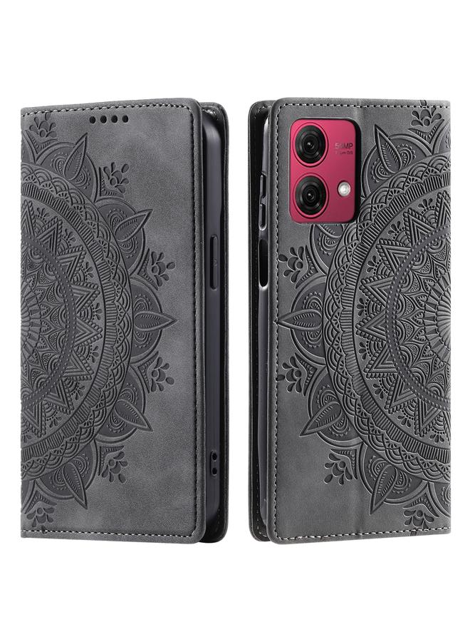 S-TOP Case For Motorola Moto G85 Totem Embossed Magnetic Leather Phone Case - Image 1