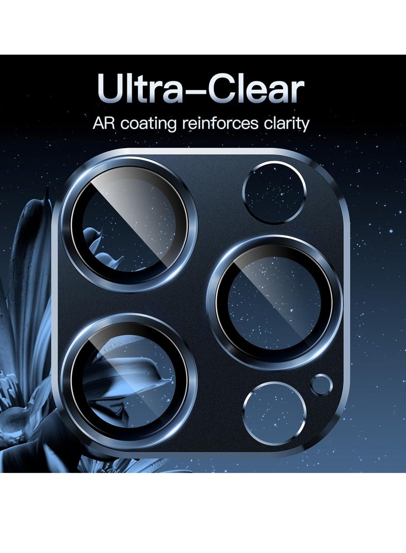 إلترازون Camera Lens Protector Compatible With iPhone 15 Pro Max, Full Coverage 9H Tempered Glass Ring Cover, Matte Metal Plate, Case Friendly Anti-Scratch, Dustproof, Lightweight - Image 5