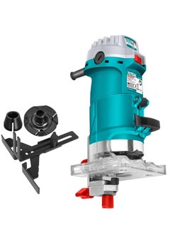 TOTAL TOTAL Laminate Trimmer 500W, 33500 RPM, 6mm & 1/4" Chuck, Precision Woodworking Tool with Template Guide, Trimmer & Straight Guides, Extra Carbon Brushes for DIY & Professional Use  - Image 1