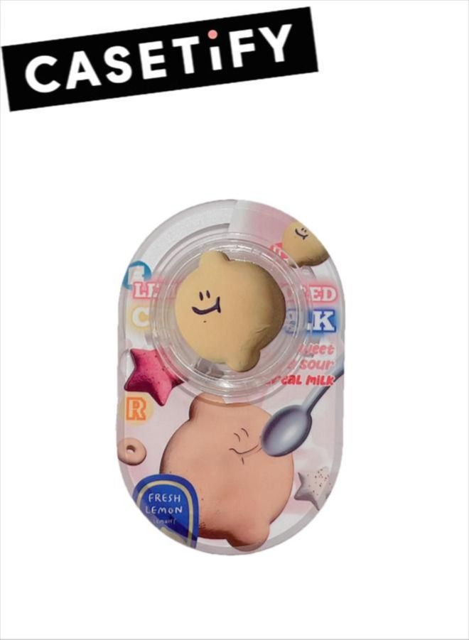 Casetify Cereal Milk Cereals Phone Grip Stand Compatible with MagSafe, MagSafe Phone Grip Holder, Wireless Charging Compatible Beige - Image 1