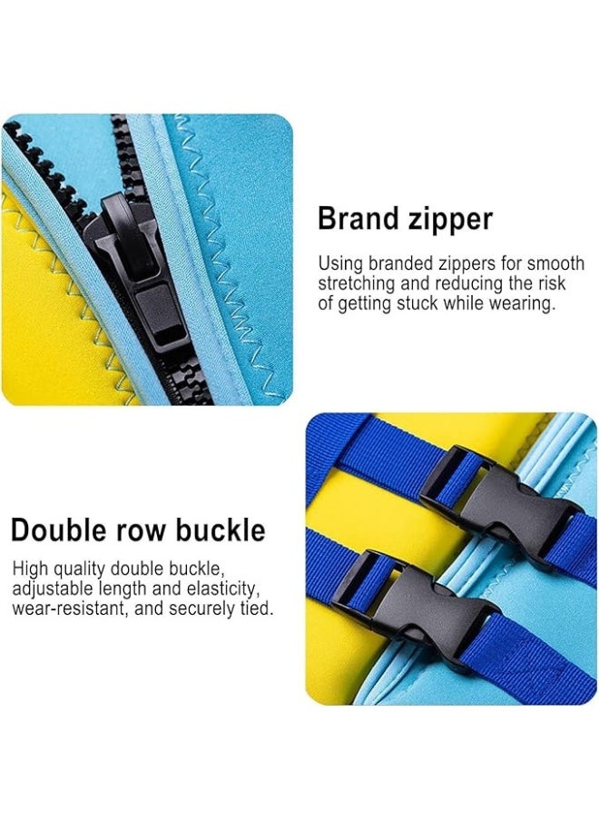 WellPath Kids Life Jacket for 6+ Years | Neoprene Swim Vest with Front Zipper Thigh Straps Grab Handle and EPE Foam for Pool Beach Lake Safety  - Image 5