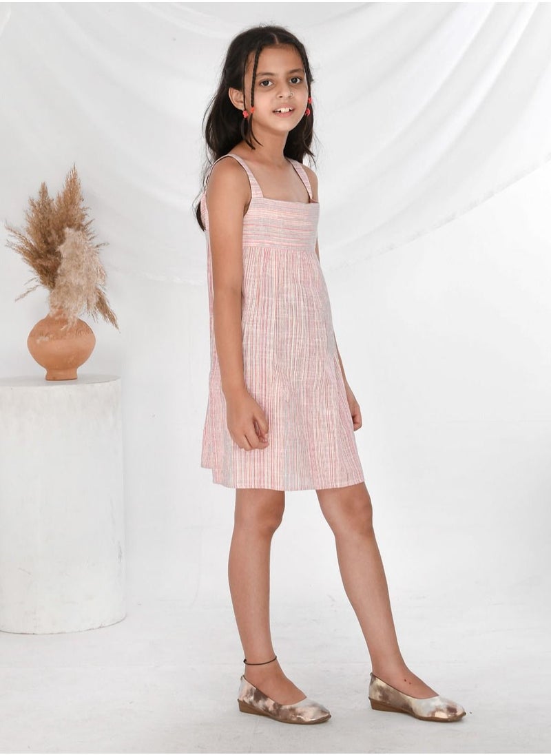 babyqlo Pure cotton stripe pattern short dress for girls  - Image 4