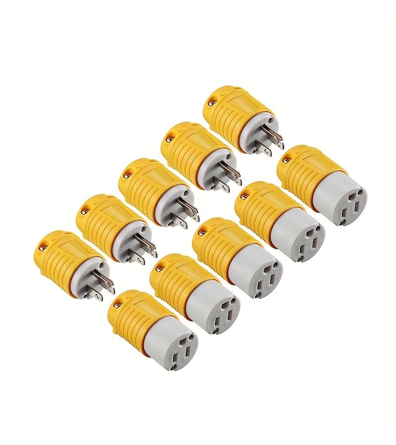 NEMA 5 15R 15A 125V طقم بديل لمقبس RV - 5 قطع، اللون أصفر - Image 4