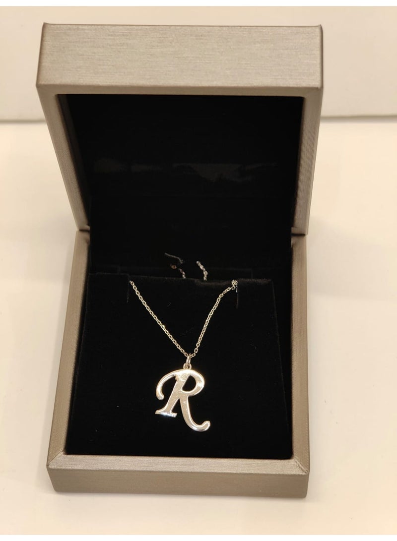 Kannan Jewels 925 Sterling Silver English Letter Pendant – R – Initial Necklace Charm - Image 3
