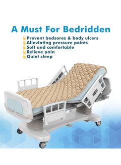 Generic Medical Air Pressure Replacement Bed Mattresses for Bed Sores with Electric Pumps, Quiet Inflatable Air Mattresses Fits Standard Hospital Bedridden Patients, Multicolor Vinyl by Bizeon  - Image 2