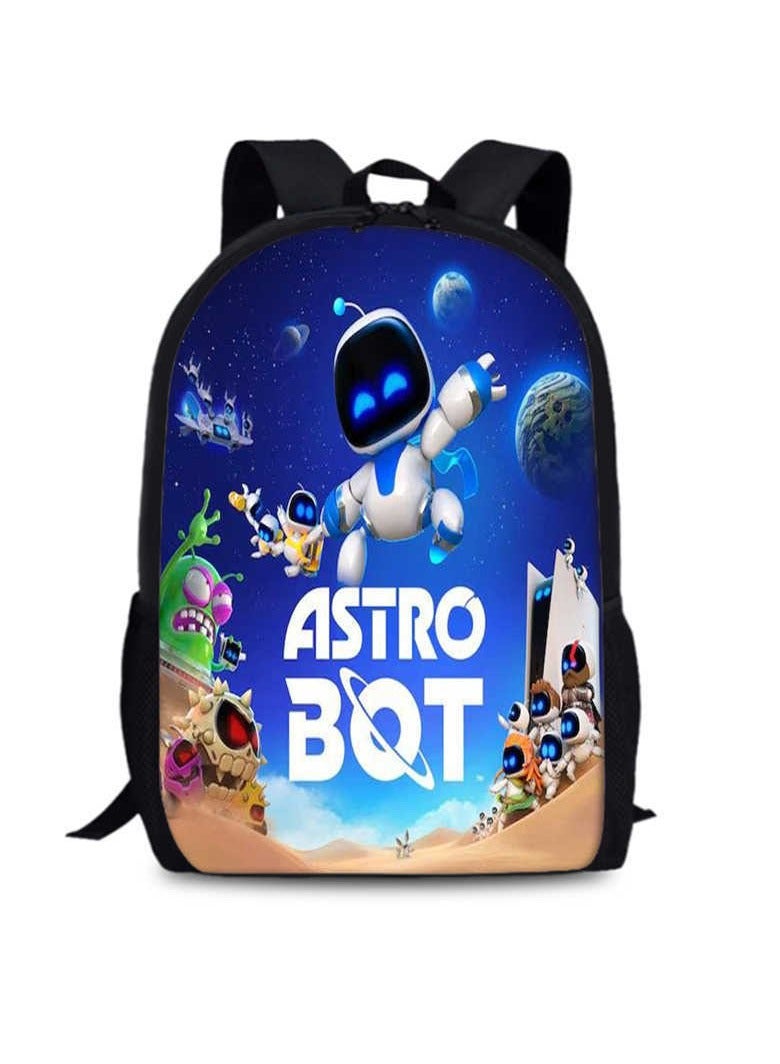 general Astro Bot 15-inch single-layer backpack with large capacity for students and children, suitable for children aged 5 to 12 - Image 1