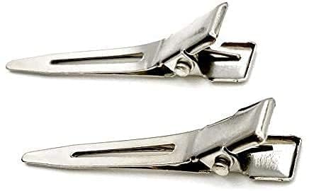 Generic JAGMOOLYA PRODUCTS 175 Inches Single Prong Curl Clips Silver Section Clips Metal Alligator Hair Pins Clips For Hair Extensions PACK OF 30 - Image 2