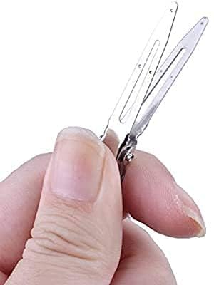 Generic JAGMOOLYA PRODUCTS 175 Inches Single Prong Curl Clips Silver Section Clips Metal Alligator Hair Pins Clips For Hair Extensions PACK OF 30 - Image 3