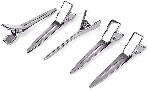 Generic JAGMOOLYA PRODUCTS 175 Inches Single Prong Curl Clips Silver Section Clips Metal Alligator Hair Pins Clips For Hair Extensions PACK OF 30 - Image 4