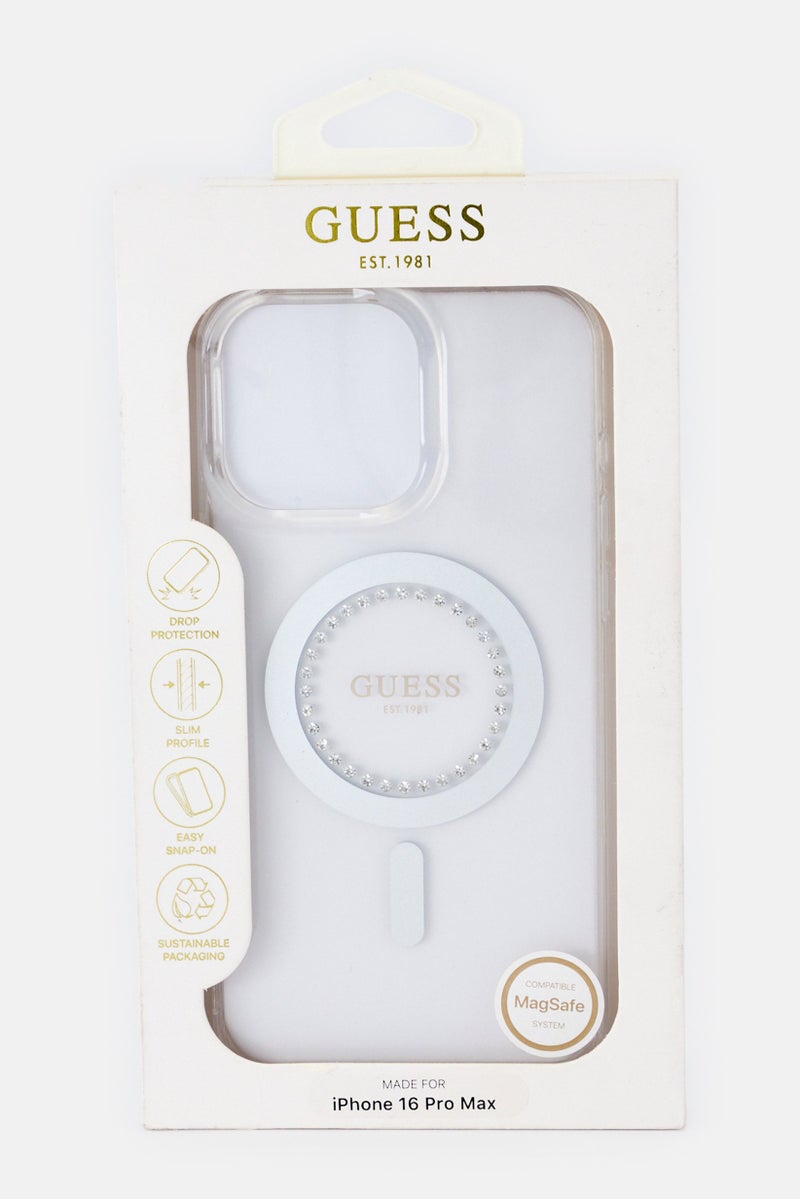 GUESS iPhone 16 Pro Max MagSafe Protective Case, Transparent - Image 2