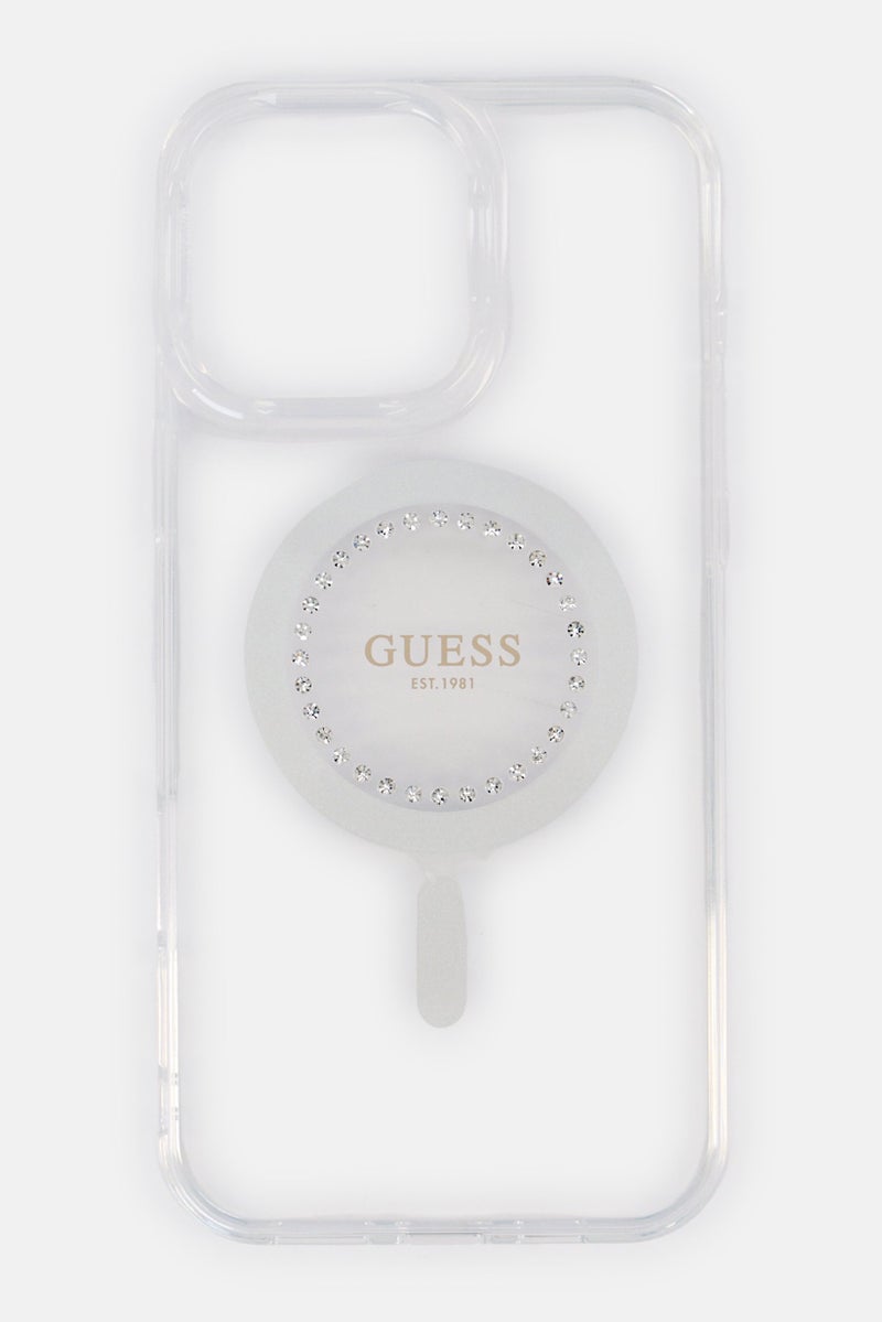 GUESS iPhone 16 Pro Max MagSafe Protective Case, Transparent - Image 1