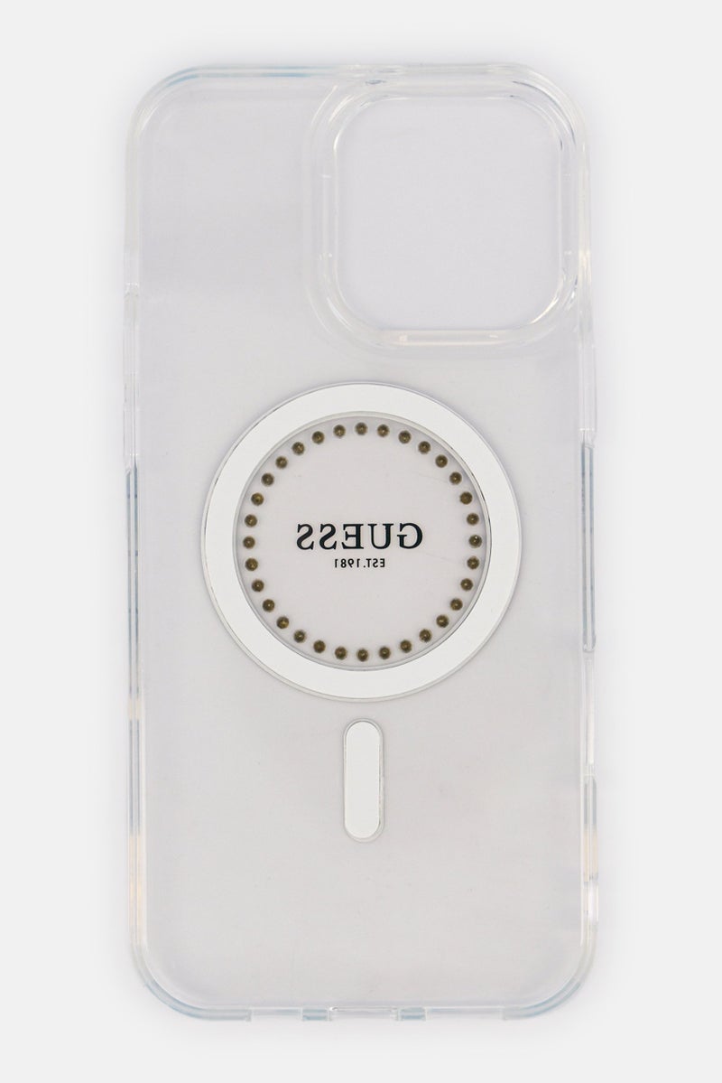 GUESS iPhone 16 Pro Max MagSafe Protective Case, Transparent - Image 3
