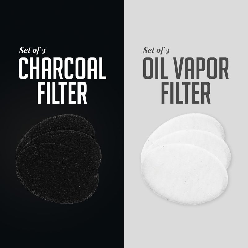 OVENTE Charcoal and Oil Vapor Replacement Filter Set Compatible with 2L Electric Deep Fryer FDM2201BR, 3-Pack Odor-Reducing Filters for Cleaner, Safer Home Frying, Black & White ACPFDM2203 - Image 3