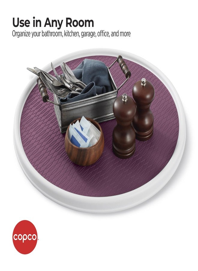 كوبكو صينية دوارة مانعة للانزلاق لخزانة المؤن من كوبكو، مقاس 18 بوصة، أبيض/بنفسجي - Image 5