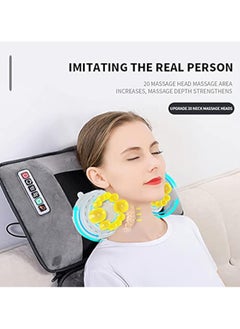 Hihonor Heating Pad Full Body Vibrating Massage Mat Back Massager -Deep Tissue Kneading Massage Chair Pad for Full Back,Chair Massager for Home or Office Massage Mat  - Image 3