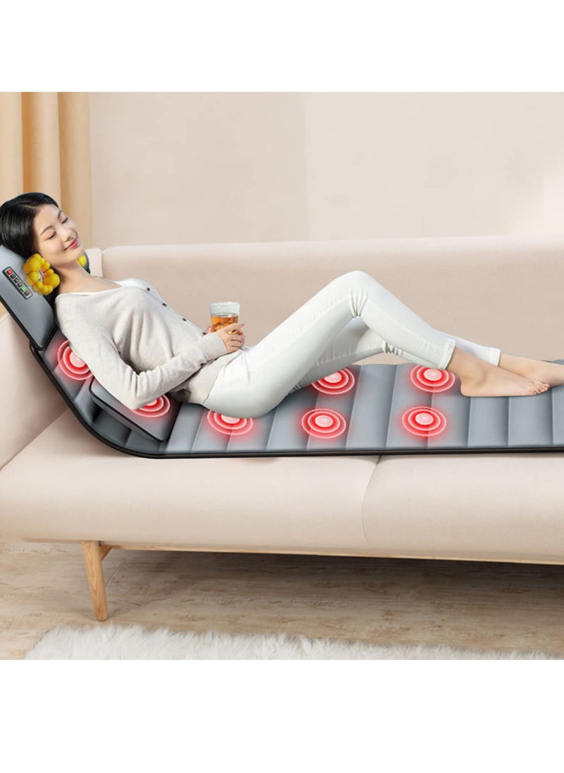 Hihonor Heating Pad Full Body Vibrating Massage Mat Back Massager -Deep Tissue Kneading Massage Chair Pad for Full Back,Chair Massager for Home or Office Massage Mat  - Image 4