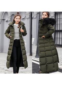1Tarz 1 style Toridas Casual Winter Full Length Puffer Women's Coat BT180KHAKI  - Image 4