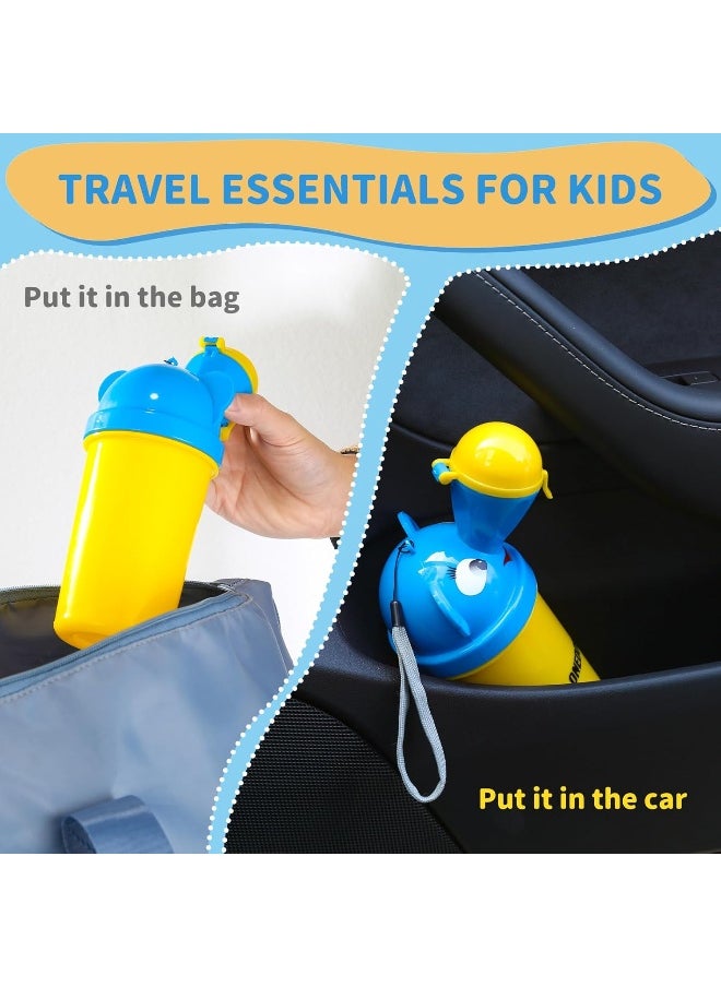 ONEDONE ONEDONE Portable Urinal for Kids 17 OZ Pee Bottle with Clean Brush Travel Urinal for Kids Baby Child Pee Cup for Boys Emergency Toilet for Camping Car Travel and Kid Potty Training  - Image 4