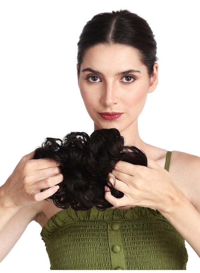 MoonEyes 1 Pcs Matt Finished Brown Messy Rubber Hair Bun Hair Juda Hair Piece For Women in 30 Gram (Pack OF 1, 1, count) - Image 2