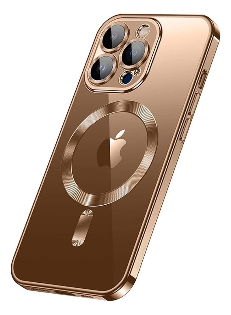 X-level Crystal Clear Case for iPhone 16 Pro Max, [Camera Lens Protector & Compatible with MagSafe] Luxury Plating Edge Slim Soft TPU Cover Protective Case - Image 1