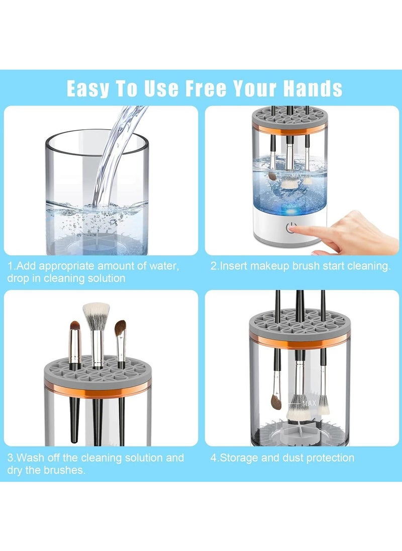RION Electric Makeup Brush Cleaner – Automatic Spinning Brush Washer for All Brush Sizes  - Image 2