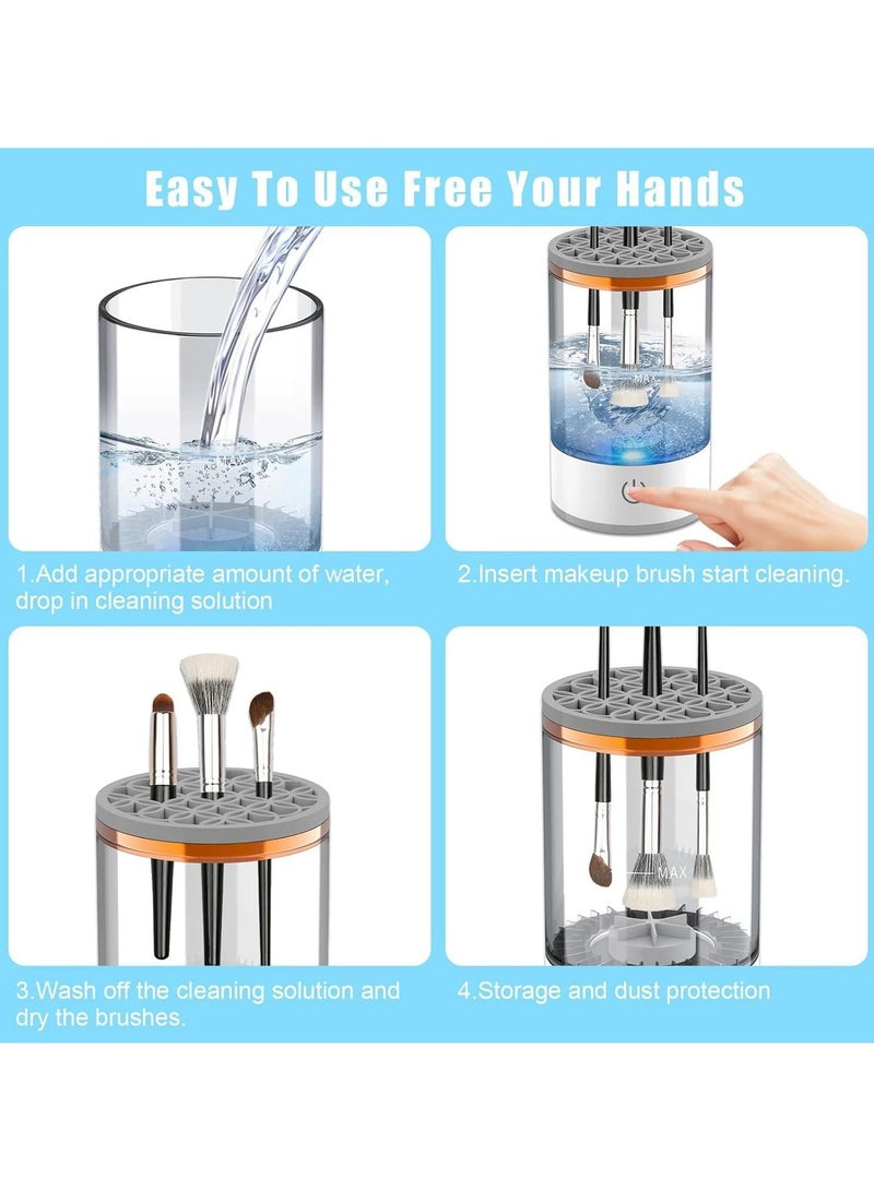 Eworld Electric Makeup Brush Cleaner – Automatic Spinning Brush Washer for All Brush Sizes  - Image 3