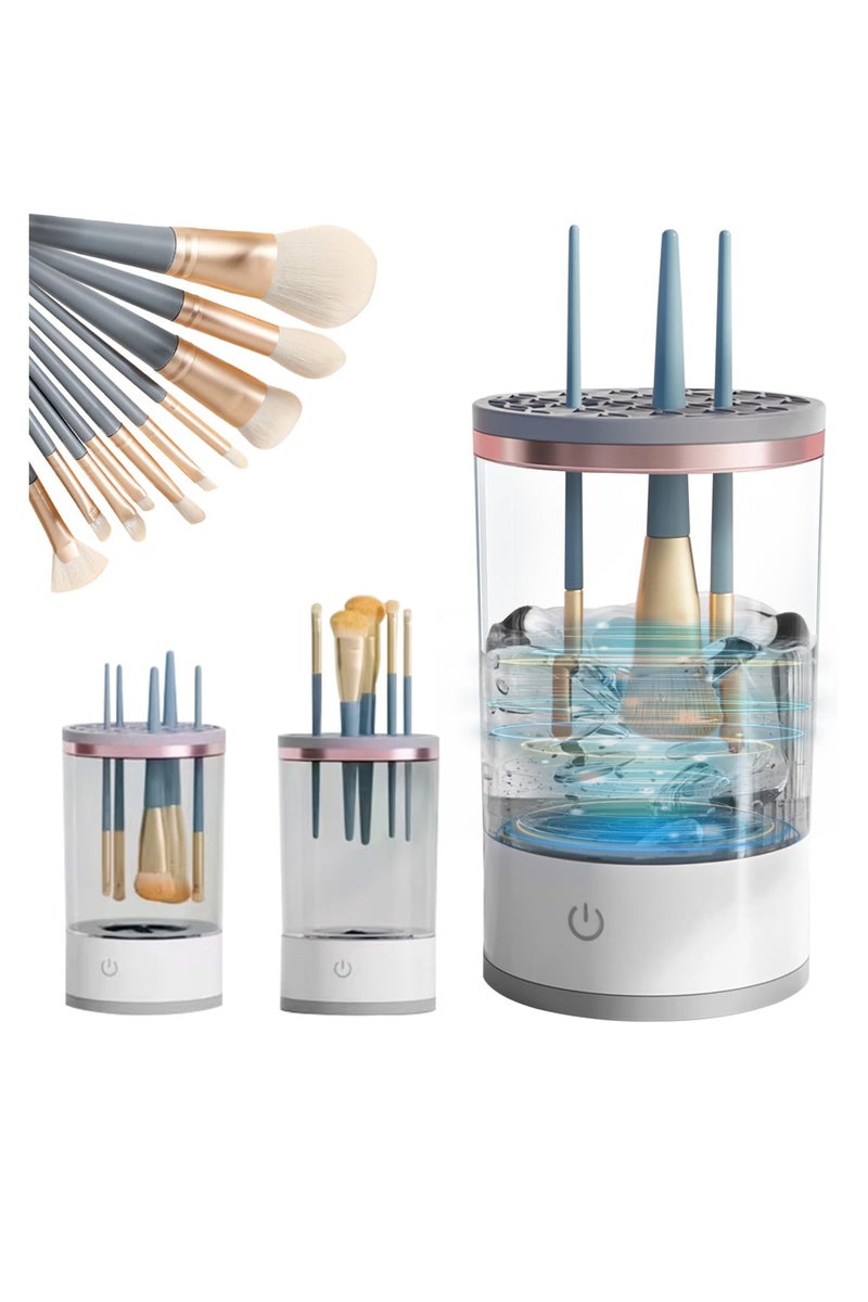 Eworld Electric Makeup Brush Cleaner – Automatic Spinning Brush Washer for All Brush Sizes  - Image 2