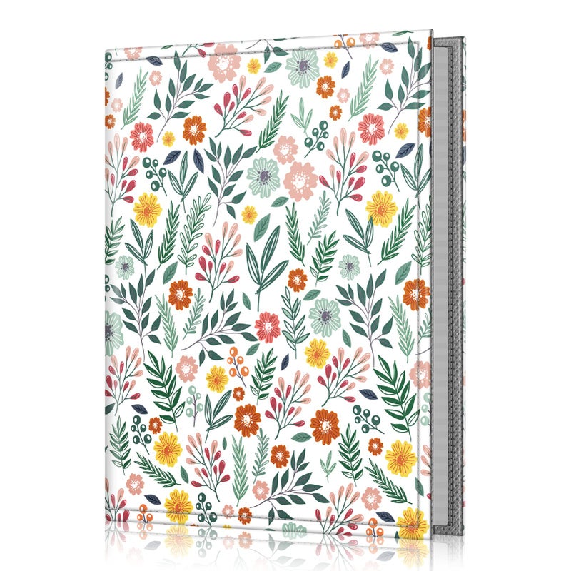Fintie Fintie Photo Album 4x6 Photos - 52 Photos Small Mini Capacity Premium Vegan Leather Cover Photo Album  Portable Wallet Photo Album for Family Wedding Boys Girls  Spring Bloom - Image 1