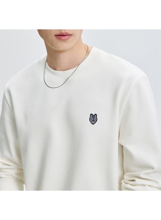 Septwolves Seven Wolves Men's Long Sleeve T-shirt Autumn 3a Antibacterial Sweatshirt Fashion Casual Men's Wolf Head Embroidered Top - Image 3