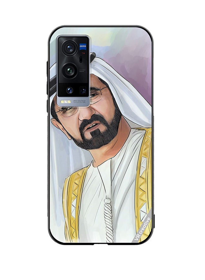 VR CREATIVE غطاء حماية لهاتف Vivo X60 Pro Plus بتصميم الشيخ محمد بن راشد آل مكتوم متعدد الألوان - Image 1