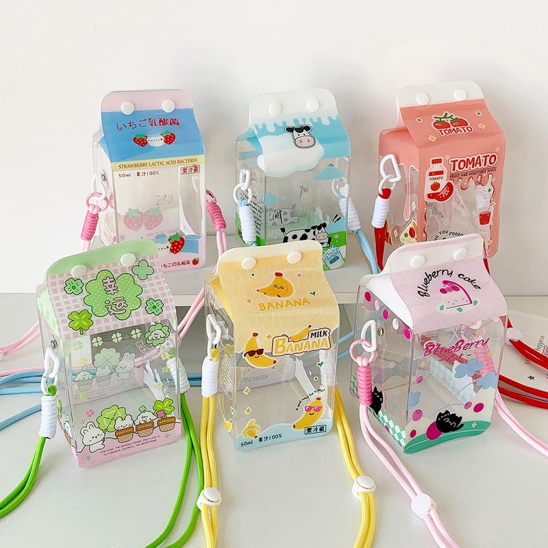 Cute Milk Box Doll Storage Bag - Image 1