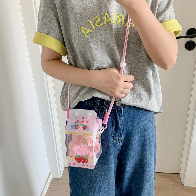 Cute Milk Box Doll Storage Bag - Image 4