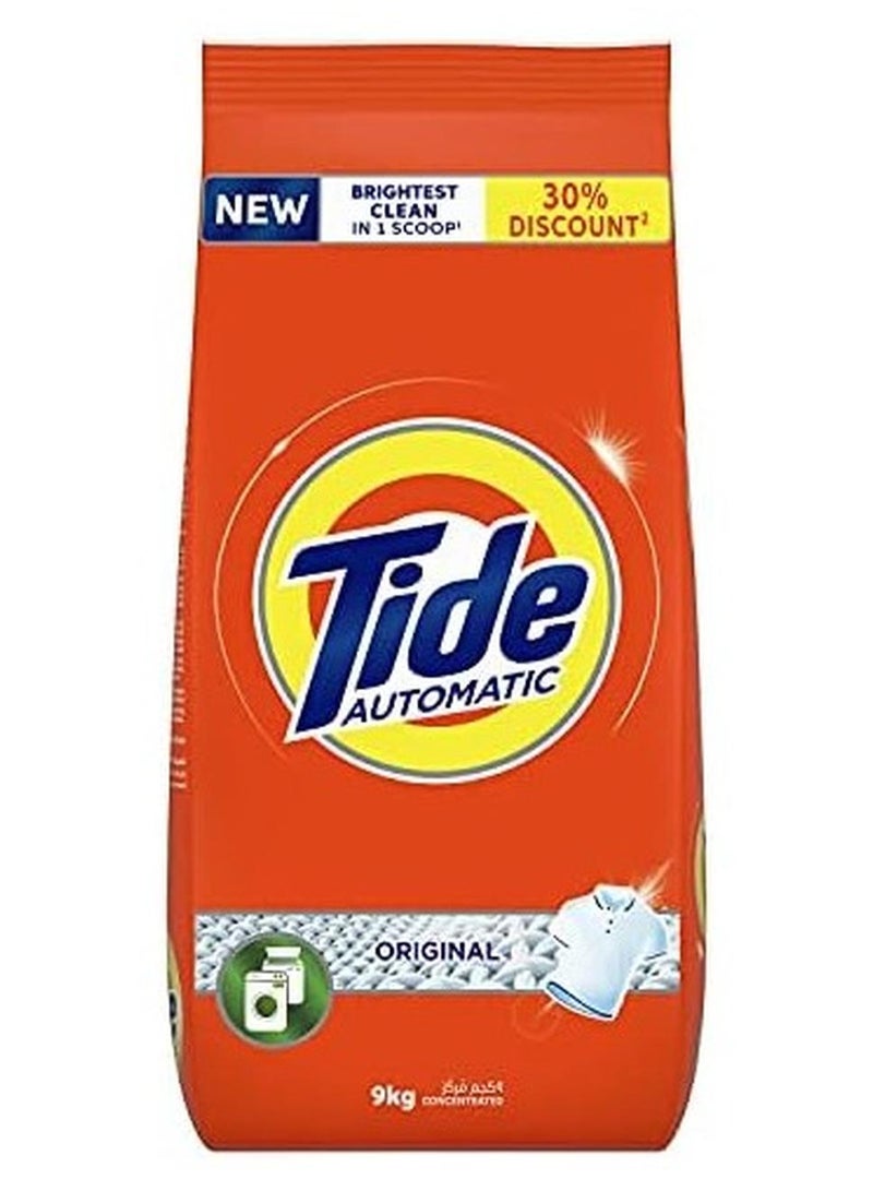 تايد مسحوق غسيل أوتوماتيكي بالرائحة الأصلية 9 كجم - Image 1