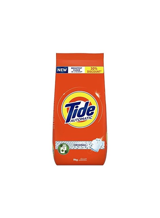 Tide Automatic Laundry Powder Detergent Original Scent 9kg - Image 1