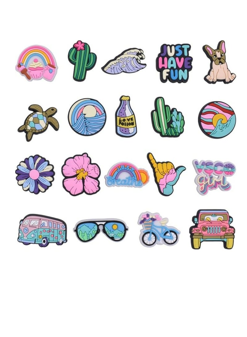 19-Pack Shoe Charms for Boys Shoe Pins Shoe Charms Cute Charms Shoe Access PVC Summer Beach Shoe Charms for Shoe Clog Sandals - Image 2