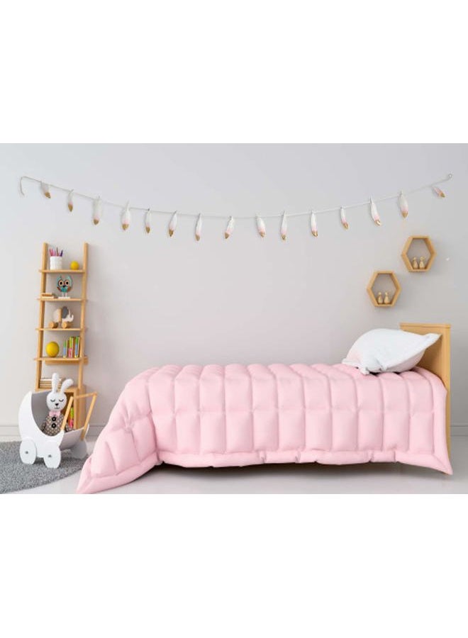 VictorieLei Feather Garland Decorations 10 Foot on a String Banner, Blush Pink and Gold Dipped Glitter Tipped White, Tribal Nursery, Girls Dorm Room, Boho Chic - Image 2