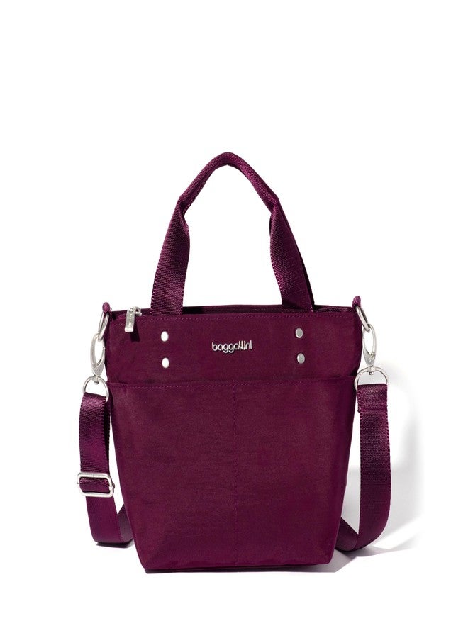 Baggallini Women's Mini Carryall Tote, Mulberry, One Size - Image 1