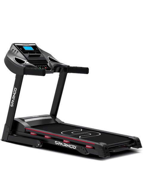 STH-3200: 4 HP Peak DC Motor, 16 Km/H Treadmill, Advanced Console with 12 Pre-set Programs, Supports 110 Kg User Weight, Hydraulic Foldable, Inbuilt Speakers