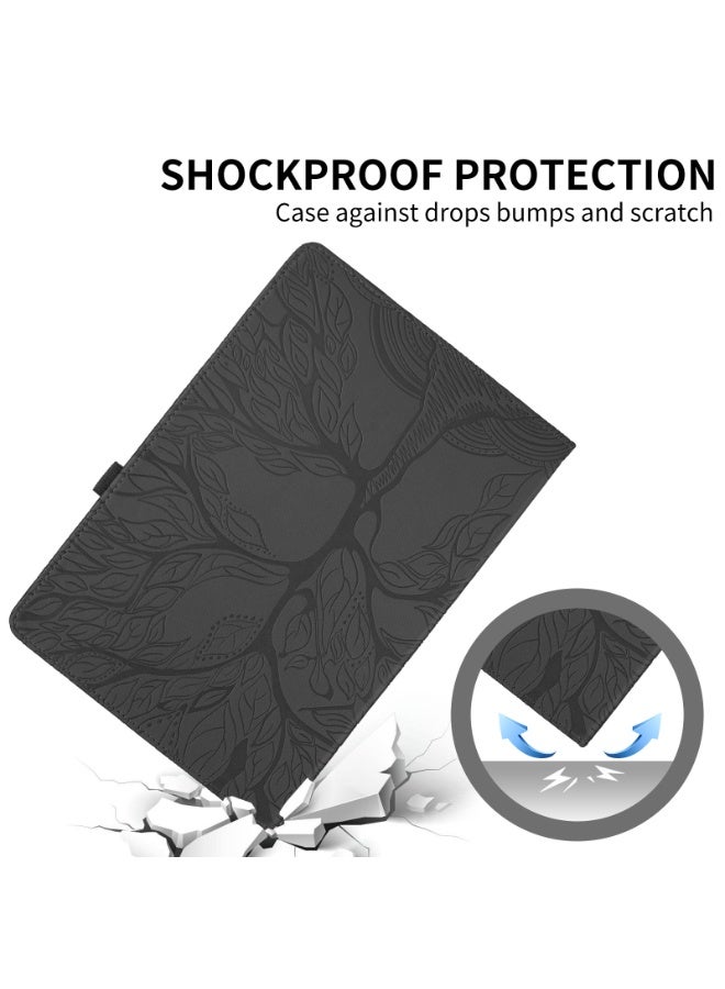 Case for Samsung Galaxy Tab S11 Ultra 2025 14.6 inch, PU Leather Cover with Pencil Holder 360 Degree Swiveling Stand KickStand Protective Cover Leaf Vein - Image 3