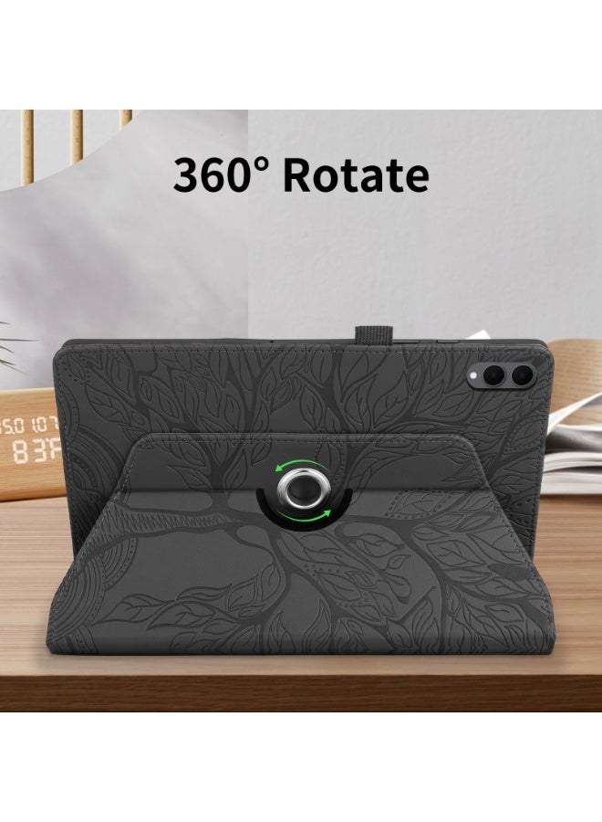 Case for Samsung Galaxy Tab S11 Ultra 2025 14.6 inch, PU Leather Cover with Pencil Holder 360 Degree Swiveling Stand KickStand Protective Cover Leaf Vein - Image 5