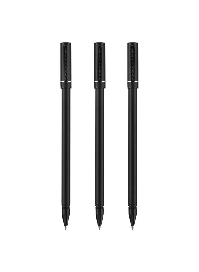 هيرو Hero A206 Black Metal قلم جل 0.5 مم، قرطاسية طالب، قلم توقيع، قلم حبر، عبوة من ثلاثة - Image 2
