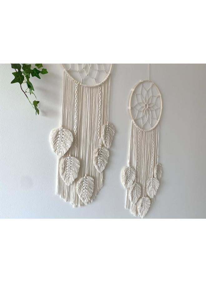 انتيكيانو مكرمية دريم كاتشر مصنوعة يدويا من القطن المنسوج بنمط بوهيمي - Image 4