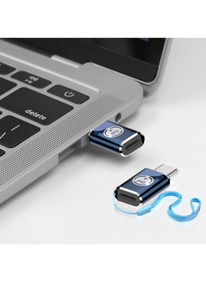 Sweet seven - 2 Pack USB C to Lightning Adapters with PD 35W Charging and Lanyard USB C Male to Female Adapter Compatible with Tablets Phones and USB C Devices (Not for Apple Pencil and Audio) - Image 1